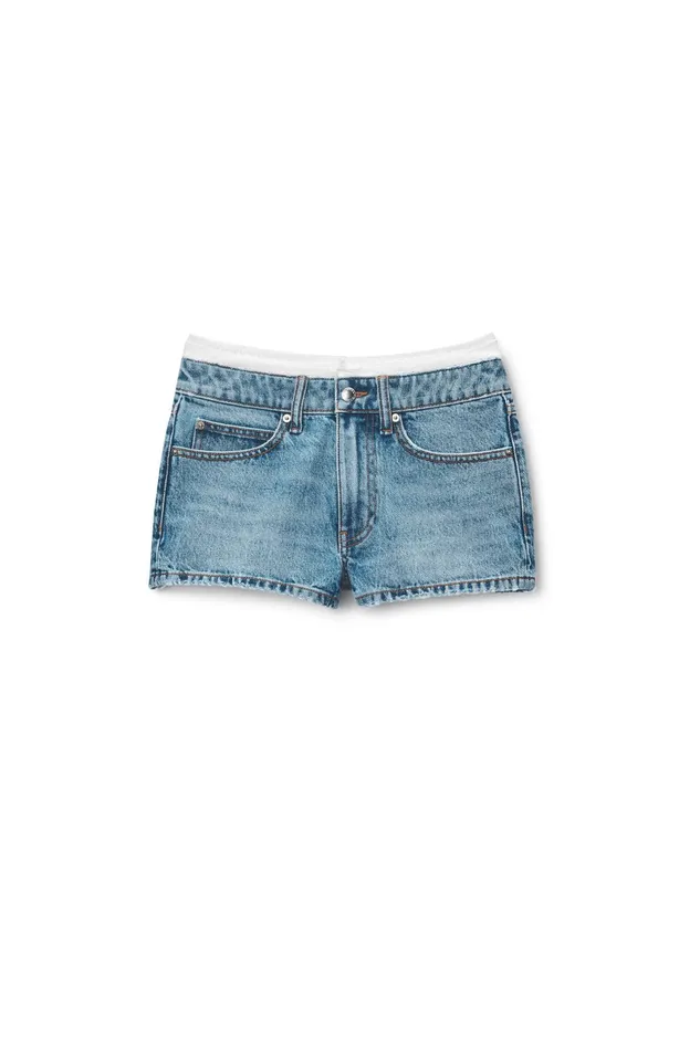 Alexander Wang Denim HighRise Mini Short In Cotton Denim 8211 Women