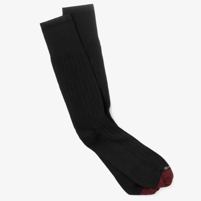 Allen Edmonds Cotton Rib Dress Sock Black Men Socks