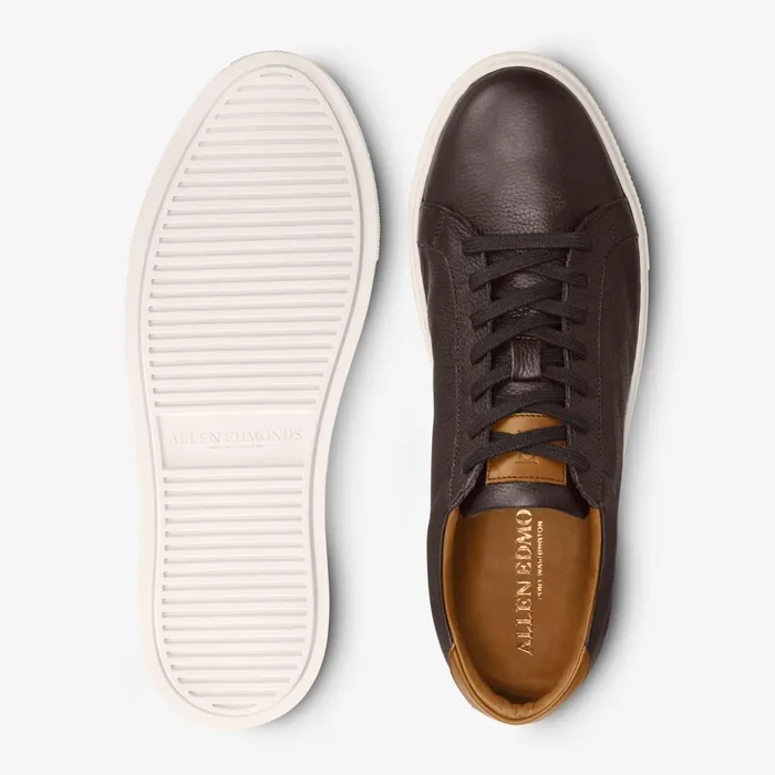 Allen Edmonds Courtside Sneaker Dark Brown Men Wide Width Shoes