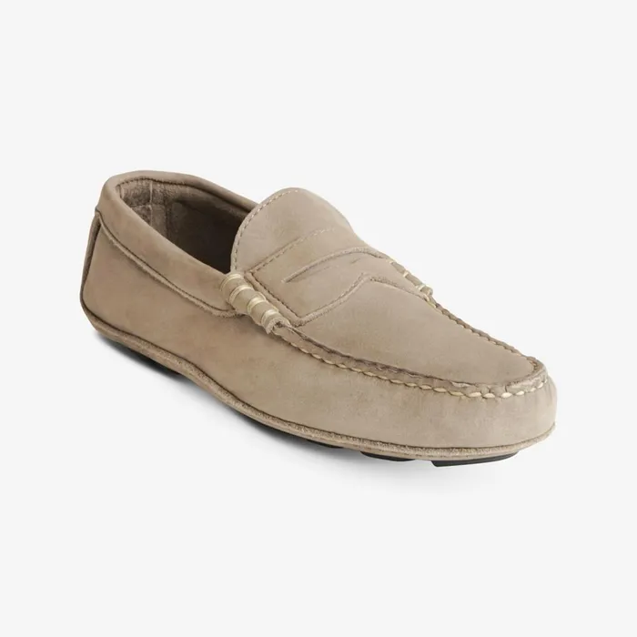 Allen Edmonds Daytona Suede Driving Shoe Bone Men Boat Shoes and Driving Mocs