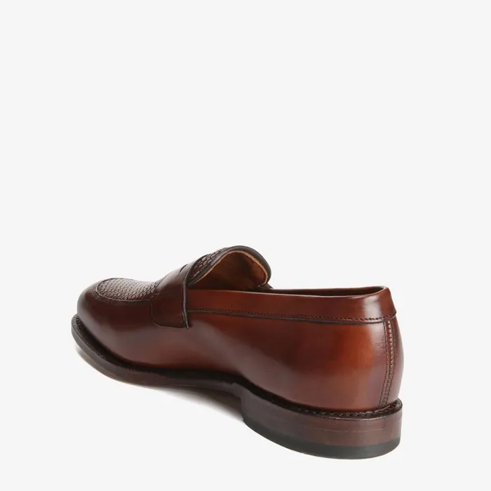 Allen Edmonds Lake Bluff Weave Dress Loafer Dark Chili Men Loafers and SlipOns