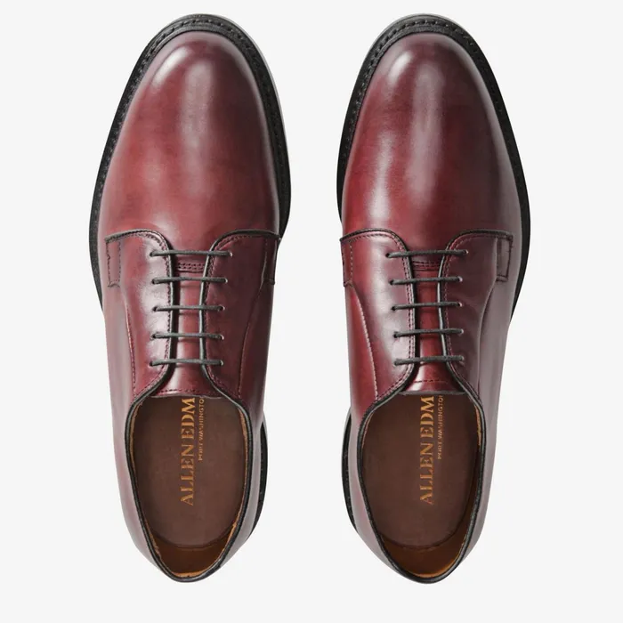 Allen Edmonds Leeds Dress Plaintoe Blucher Shoe Oxblood Men Dress Shoes