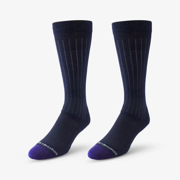 Allen Edmonds MidCalf Cotton Air Dress Socks Navy Men Socks