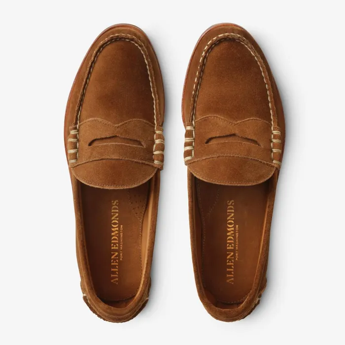 Allen Edmonds Sea Island Suede Loafer Tan Men Loafers and SlipOns