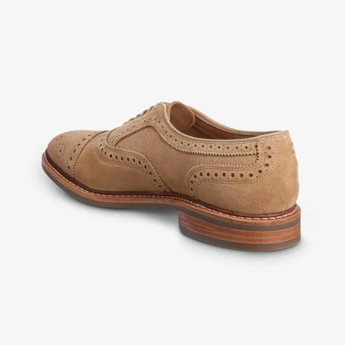 Allen Edmonds Strandmok Suede CapToe Oxford Camel Men Wide Width Shoes