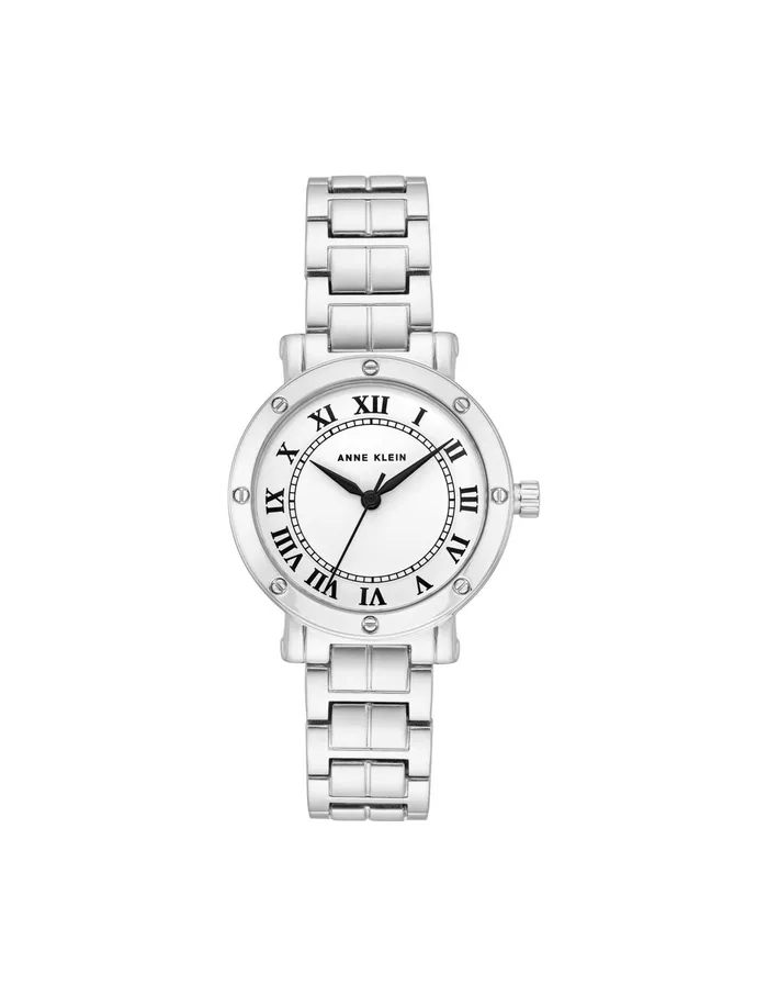 Anne Klein Roman Numeral Dial Bracelet Watch Silver Tone Women Watches 038 Jewelry