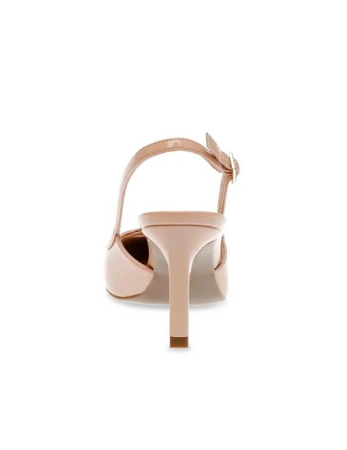 Anne Klein Roxy Sling Back Dress Pump Natural Patent Women Shoes