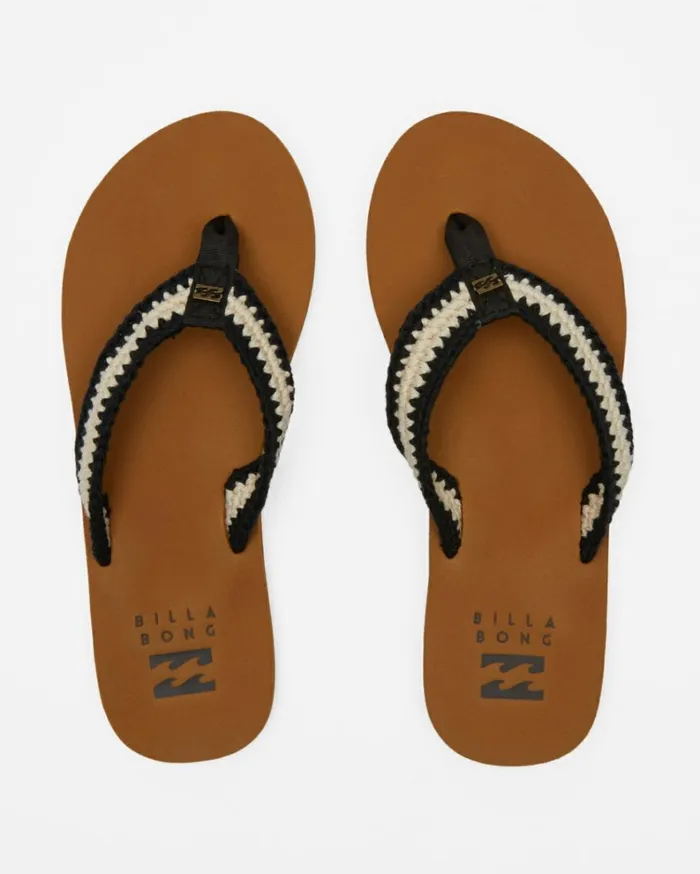 Baja Sandals Black White 2 Women Billabong Shoes