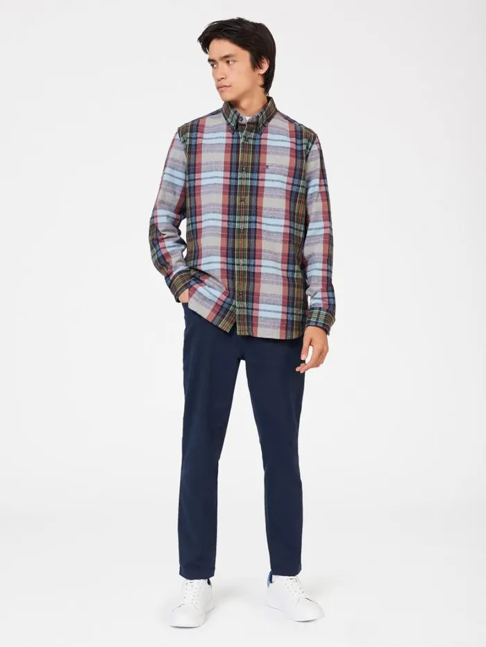 Ben Sherman Long Sleeve Shirts Men Brushed Multicolour Check Oxford Shirt Ben Sherman Long Sleeve Shirts Men Brushed Multicolour Check Oxford Shirt