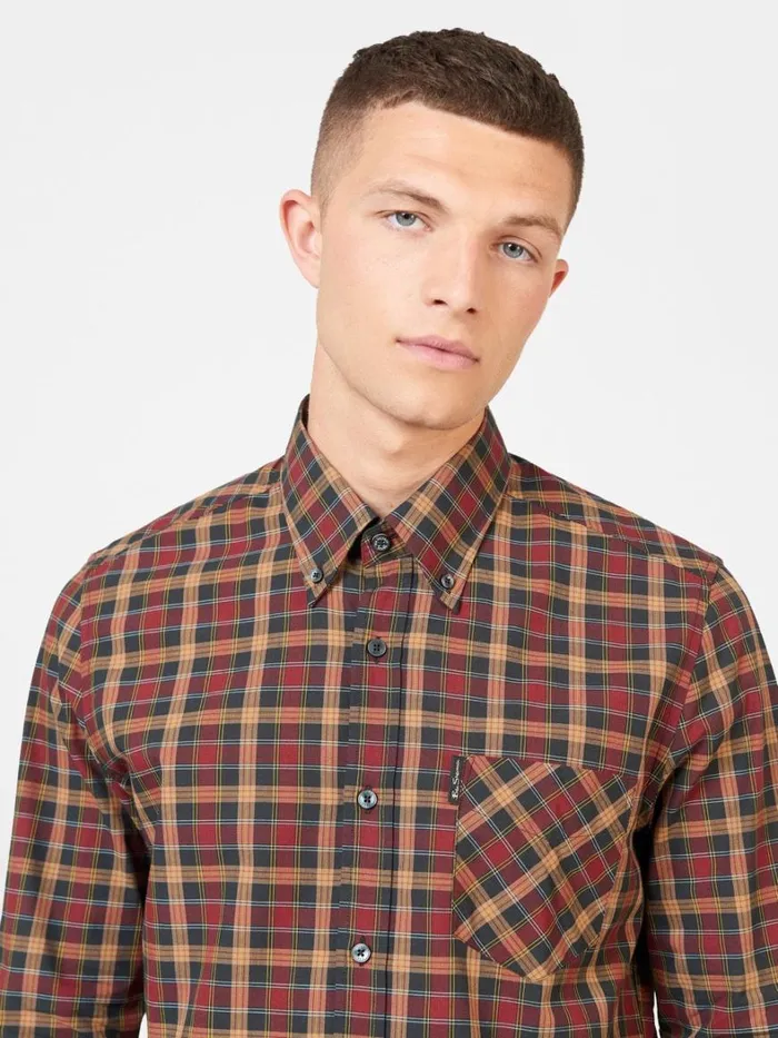 Ben Sherman Long Sleeve Shirts Men Signature Classic Check Shirt 8211 Red Ben Sherman Long Sleeve Shirts Men Signature Classic Check Shirt 8211 Red