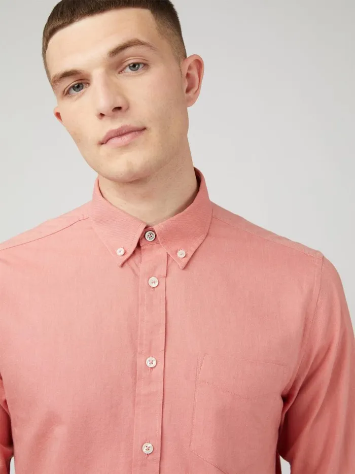 Ben Sherman Long Sleeve Shirts Men Signature Organic Oxford Shirt 8211 Raspberry Ben Sherman Long Sleeve Shirts Men Signature Organic Oxford Shirt 8211 Raspberry
