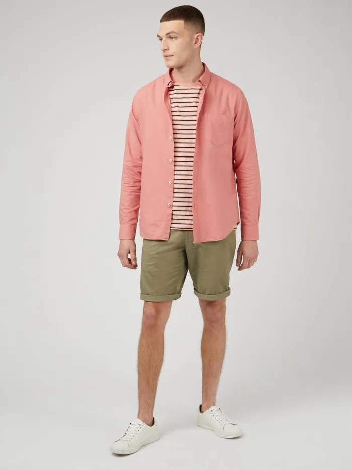 Ben Sherman Long Sleeve Shirts Men Signature Organic Oxford Shirt 8211 Raspberry Ben Sherman Long Sleeve Shirts Men Signature Organic Oxford Shirt 8211 Raspberry