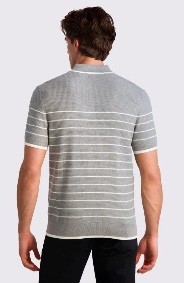 Ben Sherman Mod Knit Polos Men Waffled Knit Sweater Polo 8211 Grey Heather Ben Sherman Mod Knit Polos Men Waffled Knit Sweater Polo 8211 Grey Heather