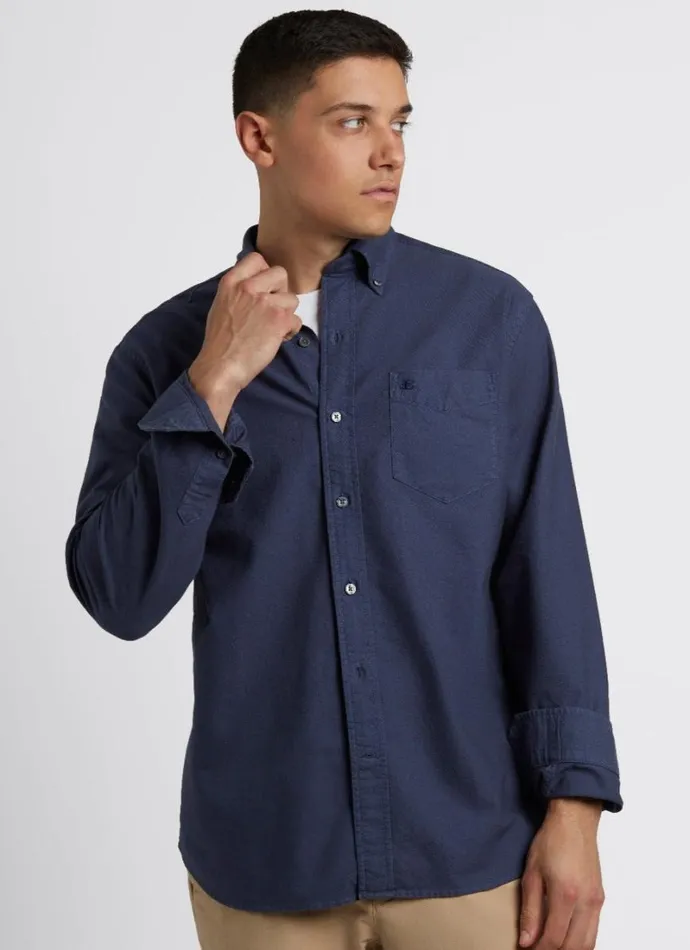 Ben Sherman Oxford Shirts Men Beatnik Oxford Garment Dye Shirt 8211 Indigo