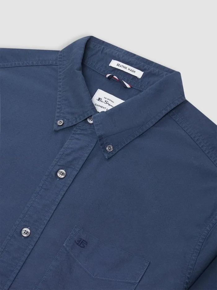 Ben Sherman Oxford Shirts Men Beatnik Oxford Garment Dye Shirt 8211 Indigo
