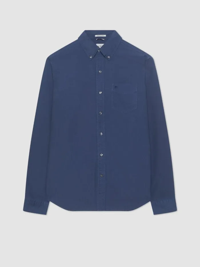Ben Sherman Oxford Shirts Men Beatnik Oxford Garment Dye Shirt 8211 Indigo
