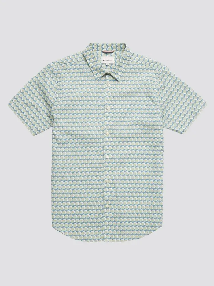 Ben Sherman Short Sleeve Shirts Men Watercolor Spot Print ShortSleeve Shirt Ben Sherman Short Sleeve Shirts Men Watercolor Spot Print ShortSleeve Shirt