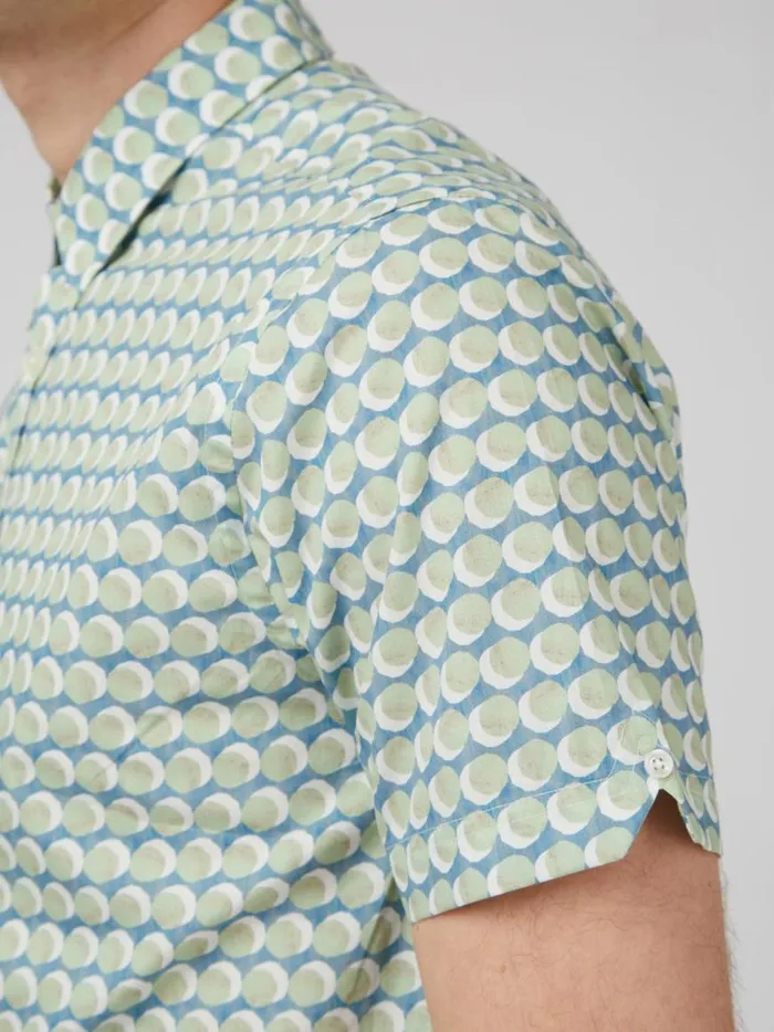 Ben Sherman Short Sleeve Shirts Men Watercolor Spot Print ShortSleeve Shirt Ben Sherman Short Sleeve Shirts Men Watercolor Spot Print ShortSleeve Shirt