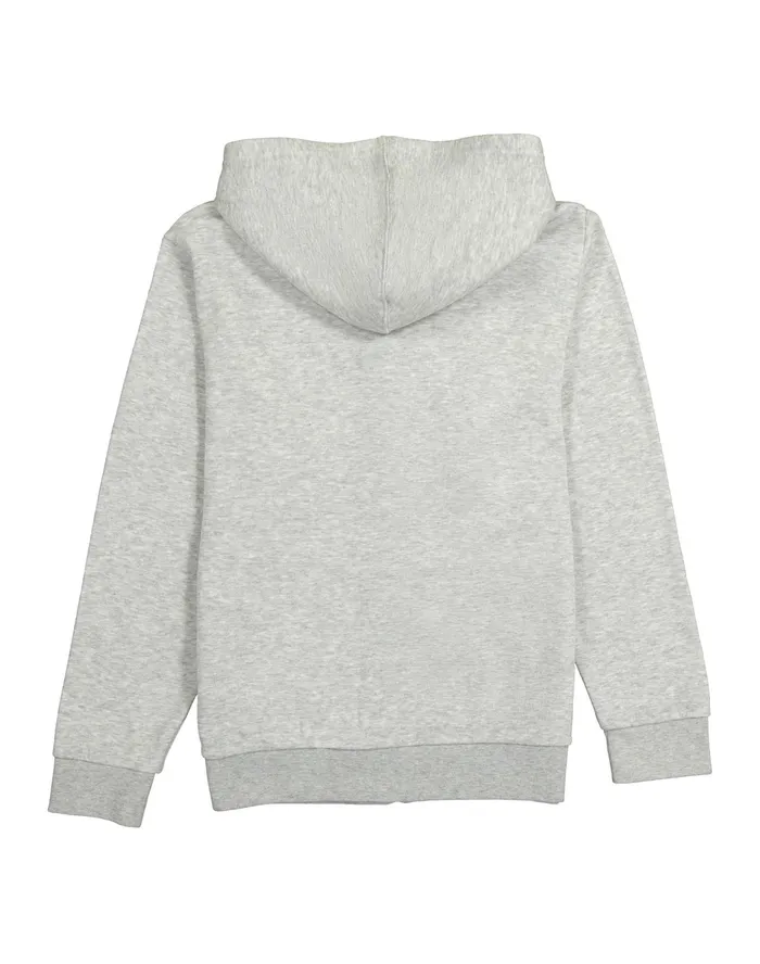 Big Kids039 Powerblend FullZip Hoodie Classic Script Logo Oxford Grey Heather Kids Champion Hoodies and Sweatshirts