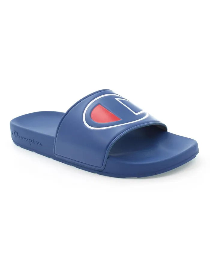 Big Kids039 Slide Sandals C Logo Royal Kids Champion Lifestyle