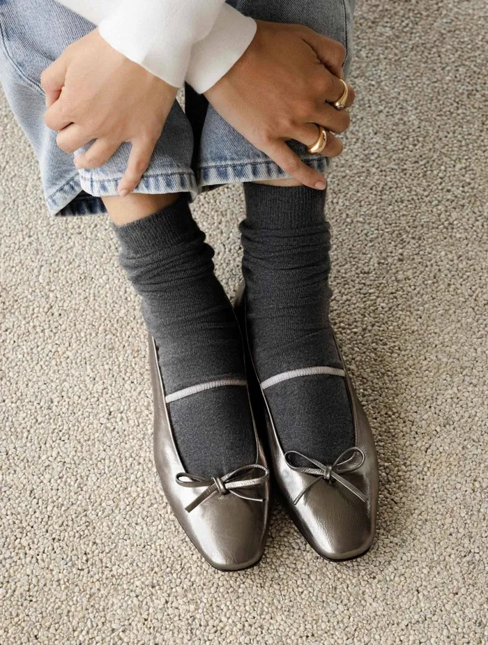 Bobbies Ballet Flats Kaa Cosmic Silver 8211 Women