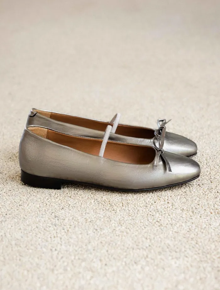 Bobbies Ballet Flats Kaa Cosmic Silver 8211 Women
