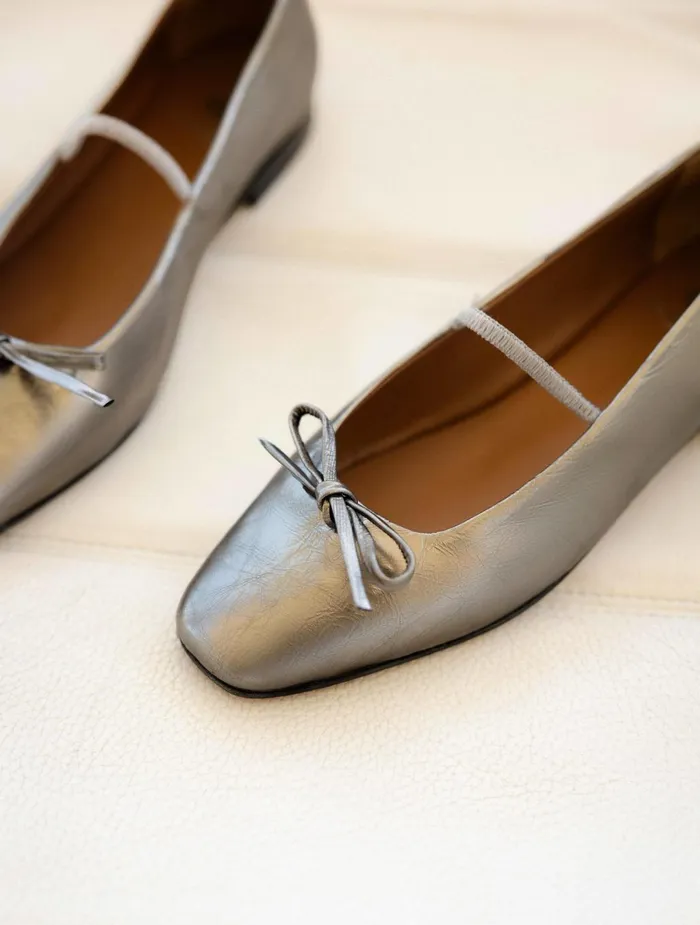 Bobbies Ballet Flats Kaa Cosmic Silver 8211 Women