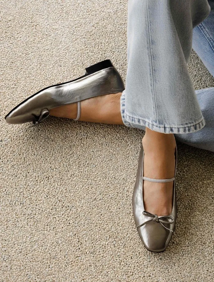 Bobbies Ballet Flats Kaa Cosmic Silver 8211 Women