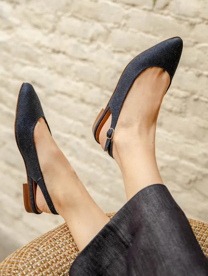 Bobbies Ballet Flats Paige Raw Denim 8211 Women
