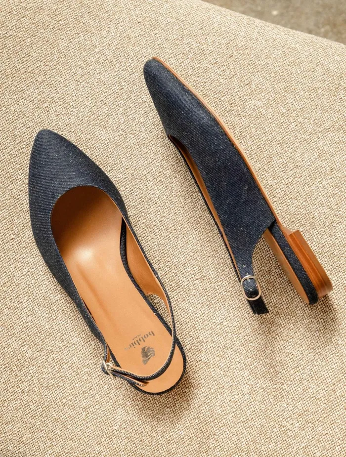 Bobbies Ballet Flats Paige Raw Denim 8211 Women