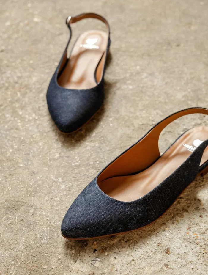 Bobbies Ballet Flats Paige Raw Denim 8211 Women