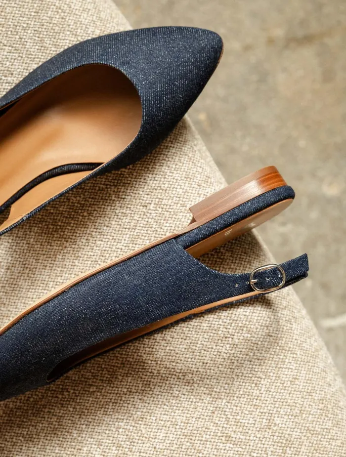 Bobbies Ballet Flats Paige Raw Denim 8211 Women
