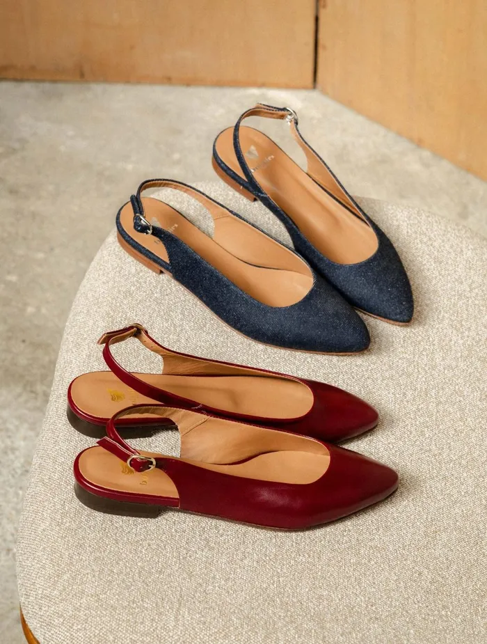 Bobbies Ballet Flats Paige Raw Denim 8211 Women