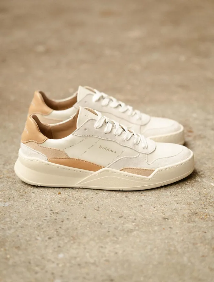 Bobbies Sneakers Beverly Off White Toffee Beige 8211 Women