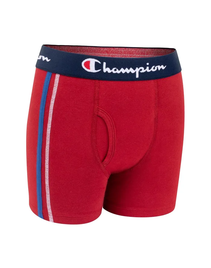 Boy039S Cotton Stretch Boxer Briefs 4Pairs Assorted Kids Champion Underwear