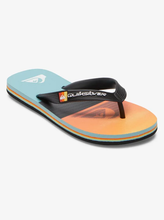 Boys Quiksilver Sandals Boy039s 816 Molokai FlipFlops Blackorangegrey