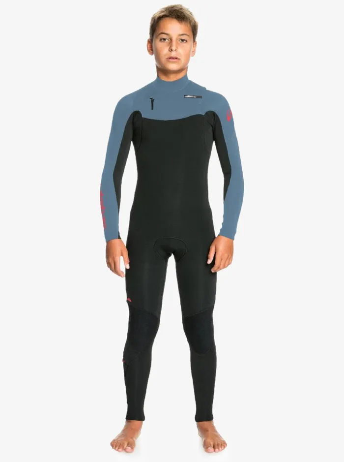 Boys Quiksilver Wetsuits Boy039s 816 43 Everyday Sessions BackZip Wetsuit Blackprovincial Blue