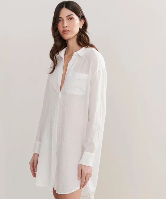 ButtonUps Women Jenni Kayne Beach Shirt Ivory
