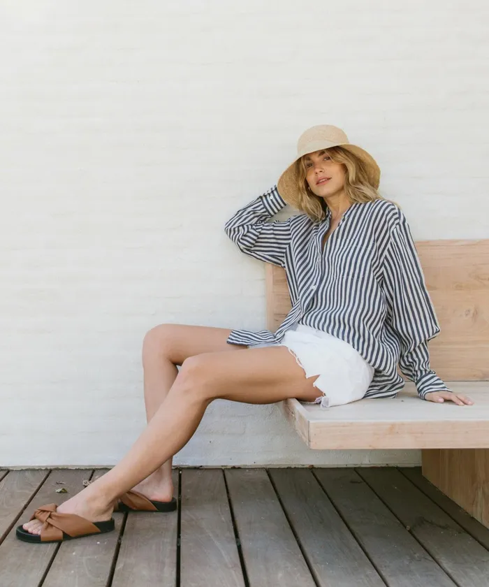 ButtonUps Women Jenni Kayne Boyfriend Shirt Ink Stripe