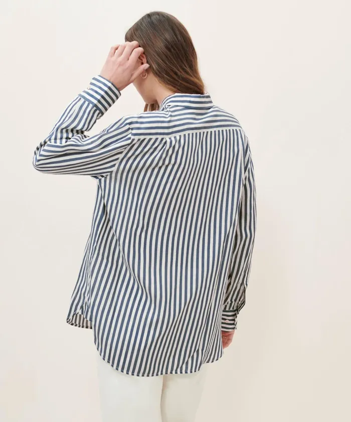ButtonUps Women Jenni Kayne Boyfriend Shirt Ink Stripe