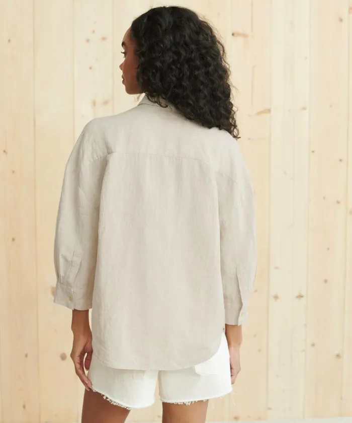 ButtonUps Women Jenni Kayne Linen Logan Shirt Natural