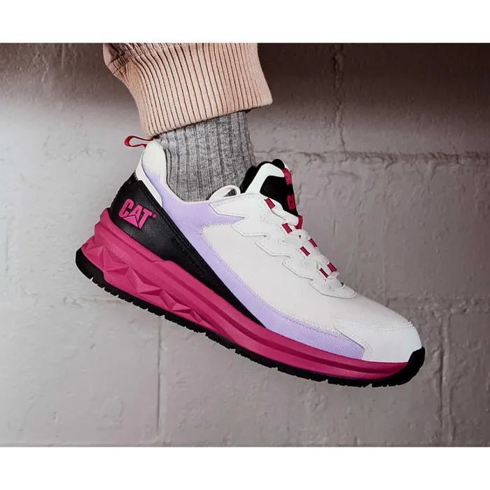 Cat Footwear Shoes Women039s Streamline Runner Carbon Composite Toe Work Shoe Bright Whiteblack 8211 Women