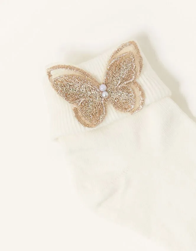Children 3d Butterfly Socks Ivory Monsoon Girls039 Tights and Socks