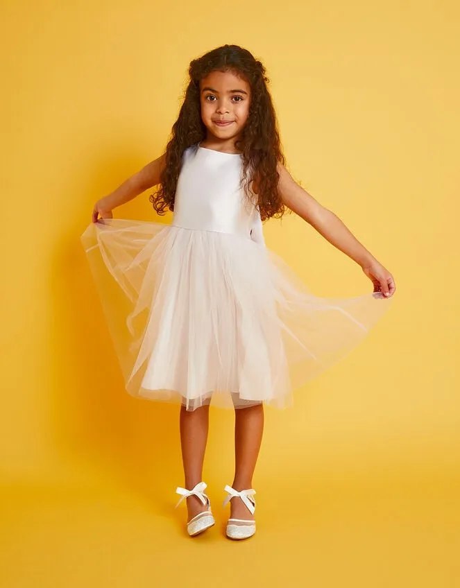 Children Aria Duchess 2In1 Dress Pink Monsoon Dresses