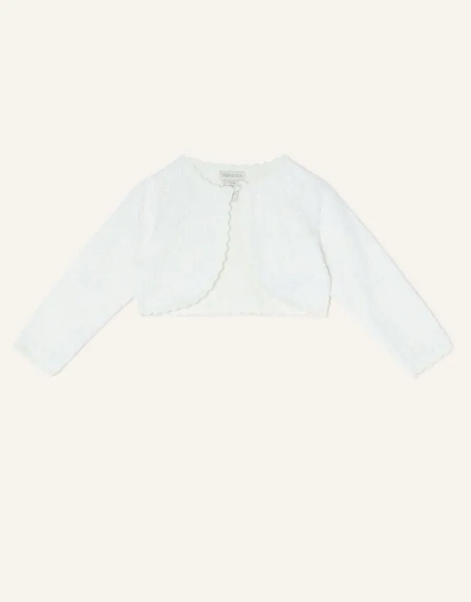 Children Baby Lace Cardigan Ivory Monsoon Partywear