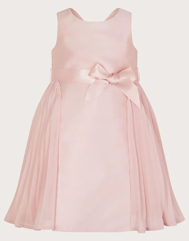 Children Baby Polly Pleated Bridesmaids Dress Pink Monsoon Dresses
