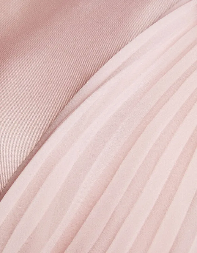 Children Baby Polly Pleated Bridesmaids Dress Pink Monsoon Dresses