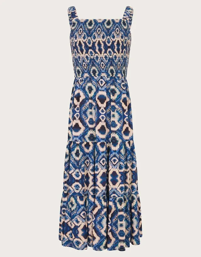 Children Batik Print Dress Blue Monsoon Dresses