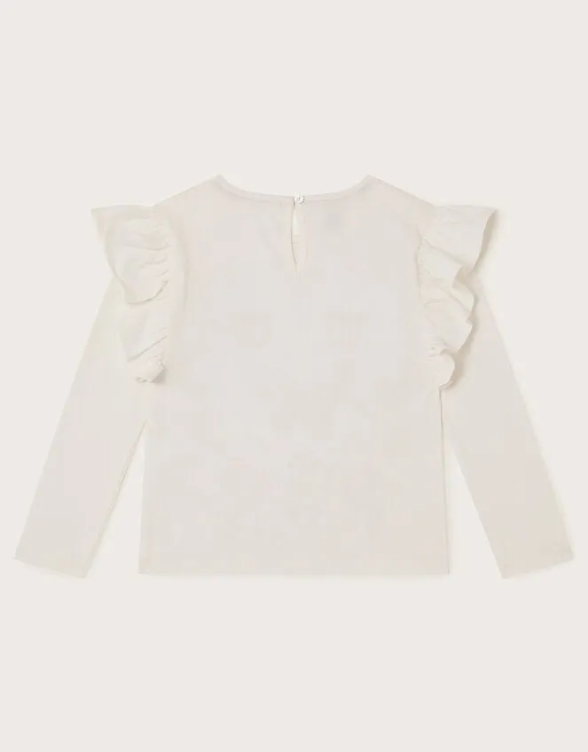 Children Butterfly Long Sleeve Top Ivory Monsoon Tops and TShirts