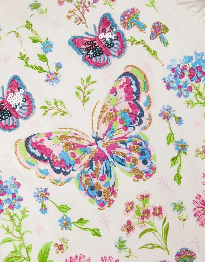 Children Butterfly Long Sleeve Top Ivory Monsoon Tops and TShirts